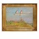 Johannes Larsen maleri. Johannes Larsen, 1867-1961, olie ...