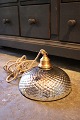 Sjælden , stor antik 1800 tals vaflet fattigmandssølv loftslampe.Dia.: 25cm...