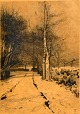 Niss, Thorvald (1842 - 1905) Danmark: Sti ved dige, 1891.