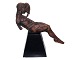 Pia Langelund art pottery Sculpture of nude man wearing a mask
