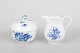 Meissen Blue Flower, sugar bowl and creamer.