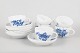 Meissen Blue Flower, set of six coffee cups with saucers.