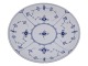 Blue Fluted PlainSmall round platter 20.4 cm.