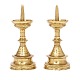 A pair of early 17th-century miniature brass altar ...