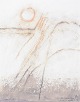 Nis Schmidt, "Vinteretude", mixed media på papir, listet ...
