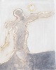 Nis Schmidt, "OP 1", mixed media på papir, listet dansk ...