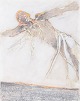 Nis Schmidt, "Fredag", mixed media på papir, listet ...