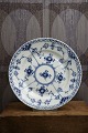 Blue Fluted Half Lace dessert / cake plate from Royal Copenhagen.Dia.: 17cm.RC#1/574.