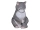 Bing & Grondahl figurineGrey / white cat playing with its tail