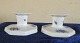 Blue Flower Angular Danish porcelain, pair of candlesticks No 3334
