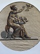 Broderi i rundt passepartout - Thorvaldsens "Hyrdinden ...