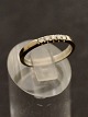 14 karat hvidguld ring  med 5 diamanter