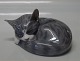 Royal Copenhagen figurine 0422 RC Cat Erik Nielsen 8 x 13 cm gray, tabby