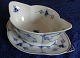 Blue Fluted Plain Danish porcelain, oval sauce bowls on fixed dish No 204
