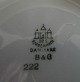Empire Danish B&G porcelain, bowls on low foot No 222 Ö 15cm