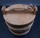 Round wooden Tejne (lunch box), probably from Sweden. H 17.5cm - Ö 23cm