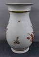 Royal Copenhagen dänisch krakeliert Porzellan mit Goldrand. Hohe Vase mit Blumen Dekoration 24,5cm