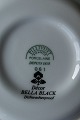Bella Black fra Pillivuyt Fransk porcelæn, sæt kopper med underkopper.