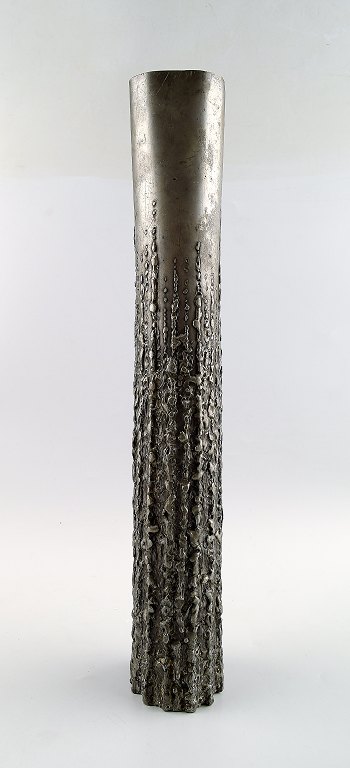 Large vase of pewter in modern design.France, mid 20th century.