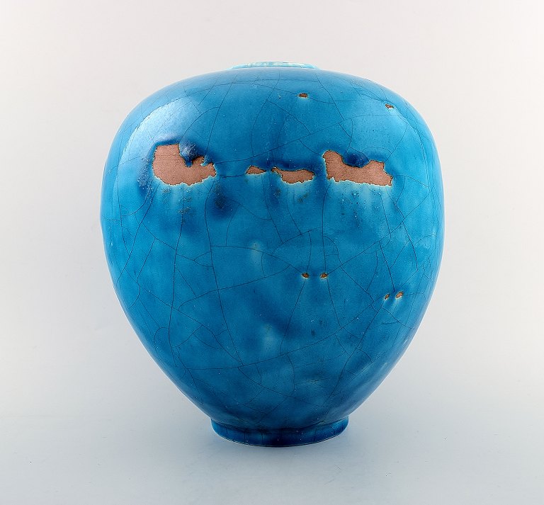 Edmond LACHENAL (1855-1930) - Frankrig. Tidligt 1900-tallet.
Stor keramikvase, flot turkis vase.