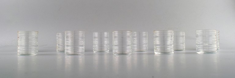 KAJ FRANCK KUNSTGLAS, DRIKKE/VODKAGLAS, 11 stk. "Rustica", Notsjö.