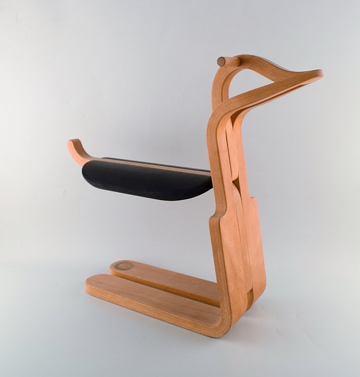 Magnus Olesen. 40 year Anniversary Rocking Horse in Elm Tree. Danish design, dated 1977.