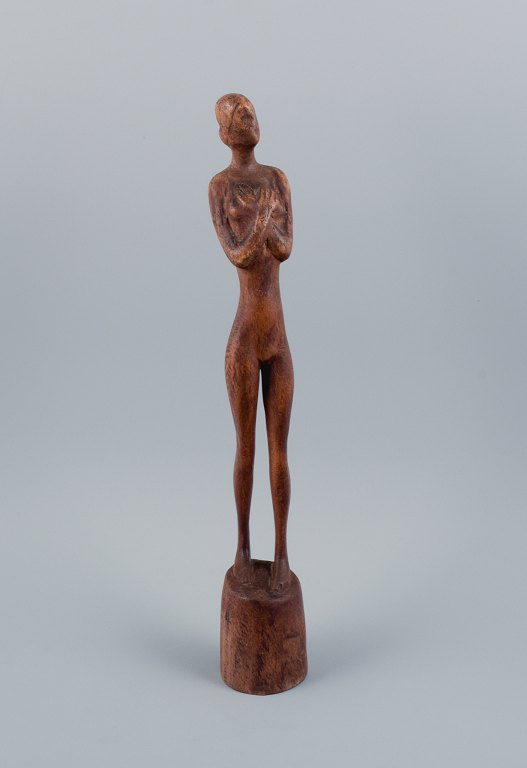 Otto Pedersen (1902 - 1995), Listed Danish artist, large handmade unique wooden sculpture.