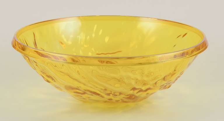 Mario Bellini for Kartell, Italy.Large "Moon" bowl in yellow PMMA plastic.
