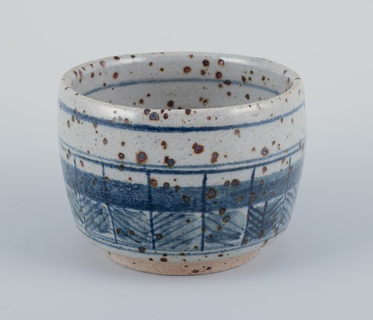 Gerd Hjort Petersen for Royal Copenhagen. Small unique vase in stoneware.