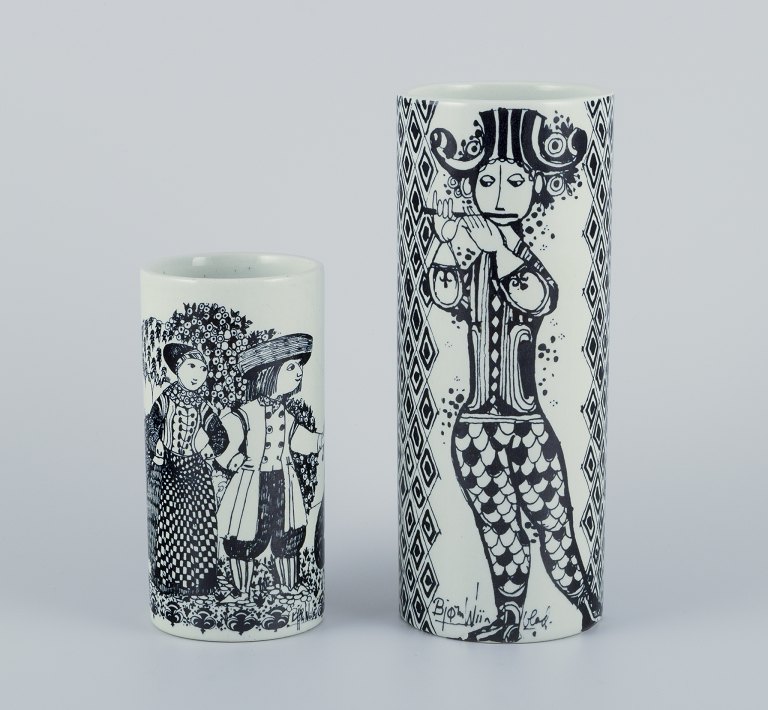Bjørn Wiinblad for Nymølle.Two earthenware vases.