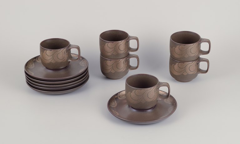 Timo Sarpaneva for Rosenthal.
Seks ”Kaari” kaffekopper med tilhørende underkopper.