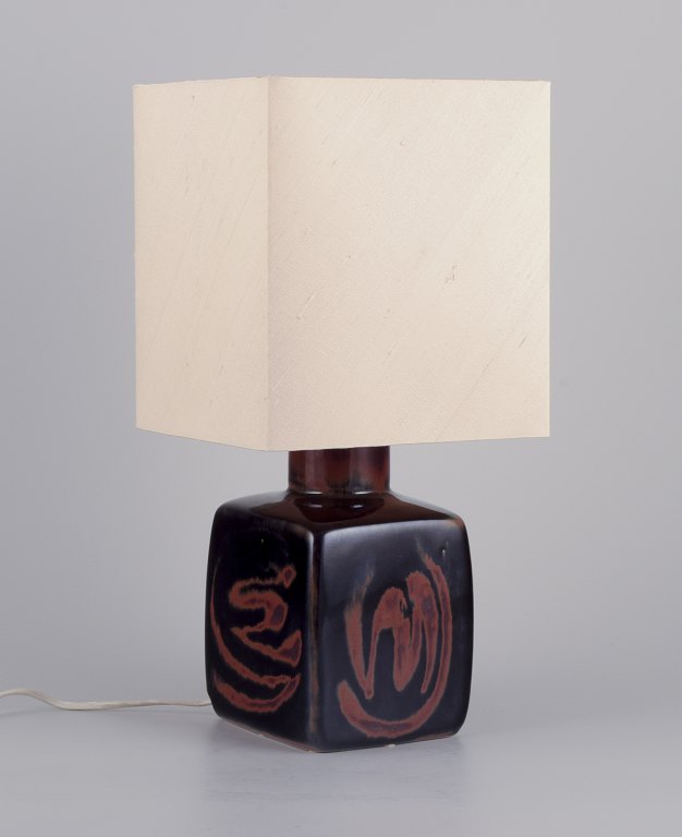 Carl Harry Stålhane for Rörstrand."Sultan" table lamp in stoneware.