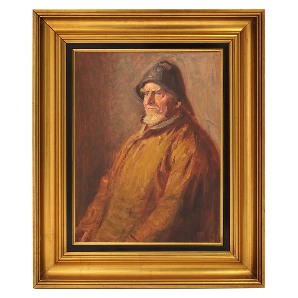 Michael Ancher, 1949-1927, oil on wood. Signed "MA" and dated 1920. Visible 
size: 29x39cm. With frame: 36x46cm