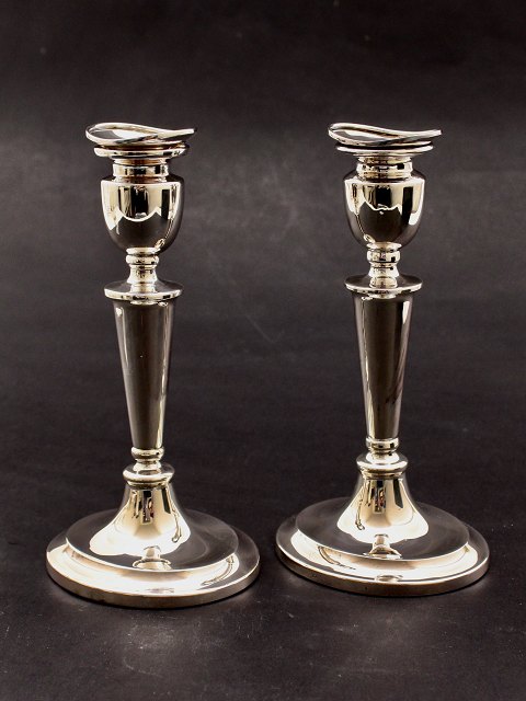 Sterling sølv lysestager på oval fod