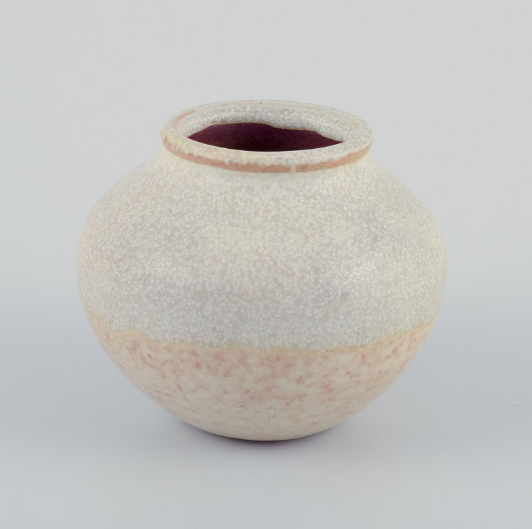 Nils Thorsson for Royal Copenhagen.Unique miniature vase of stoneware.