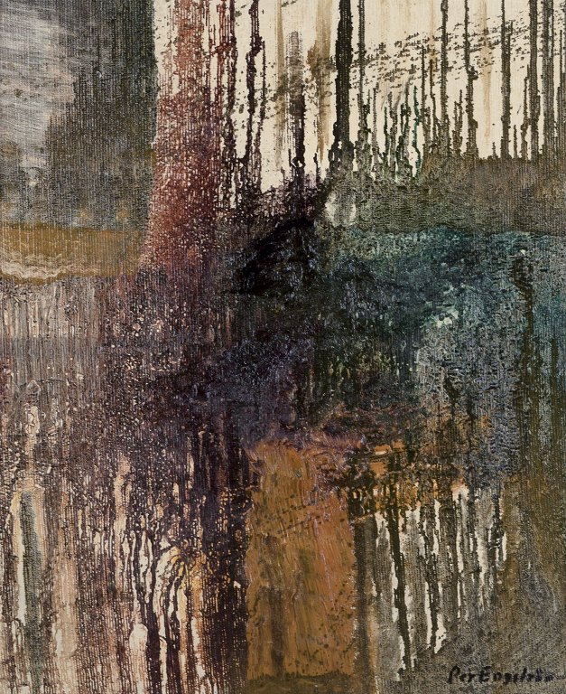 Per Engström (1873–1931), svensk kunstner.
Olie på lærred.
Abstrakt komposition.