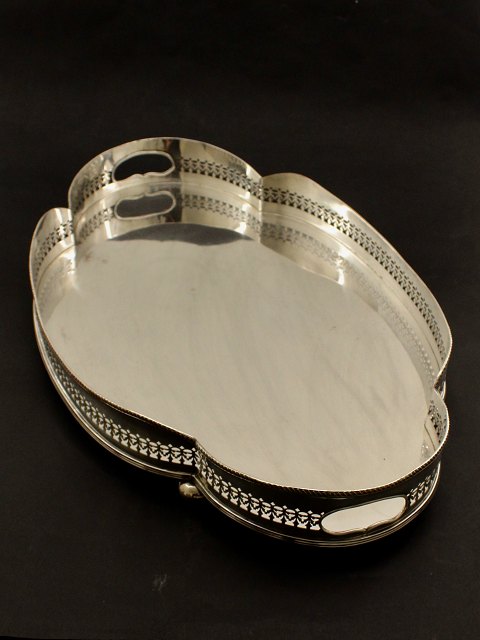 Silver-plated gallery tray