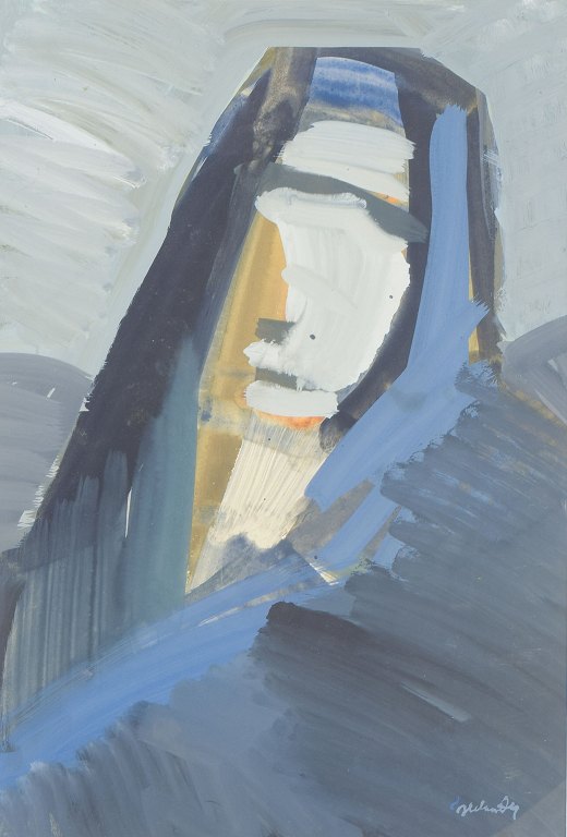 Jerker Helander
svensk kunstner
Abstrakt komposition.
Gouache på papir.