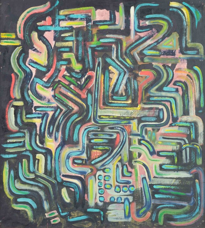 Carsten Hellström
Svensk kunstner
“Krets II”.
Olie på plade, 1982.