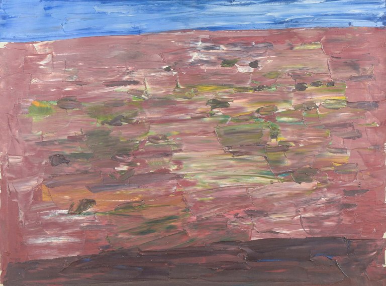 Sven Erik Markhed“Rött landskap”.Oil on canvas.