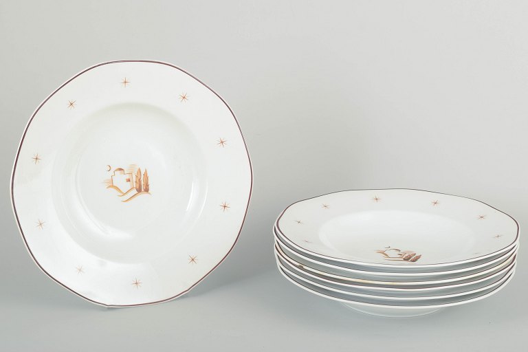 Arabia, Finland7 suppetallerkener, model Orient.