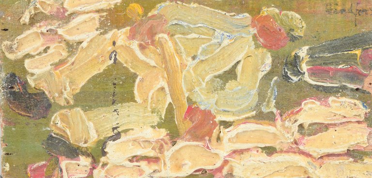 Swedish artist
Oil on board (impasto technique). Ca. 1970s.