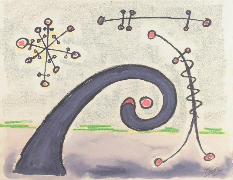 Ukendt kunstner 
Akvarel, 1971.
