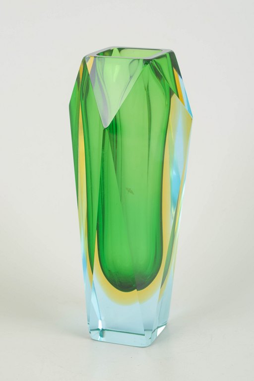 Flavio Poli for MandruzzatoFaceted sommerso vase, 1960/70s.