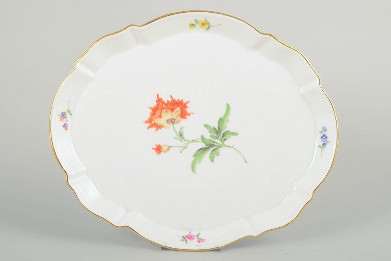 Meissen, GermanyHand-painted tray, early 20th century.