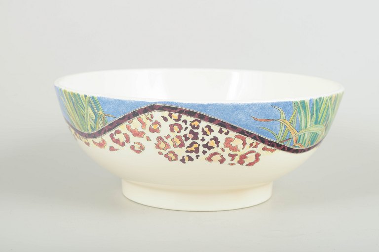 Gien, FranceLarge bowl “Savane”, 1980s.