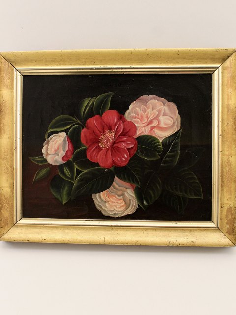 Blomster maleri 30 x 37 olie på lærred