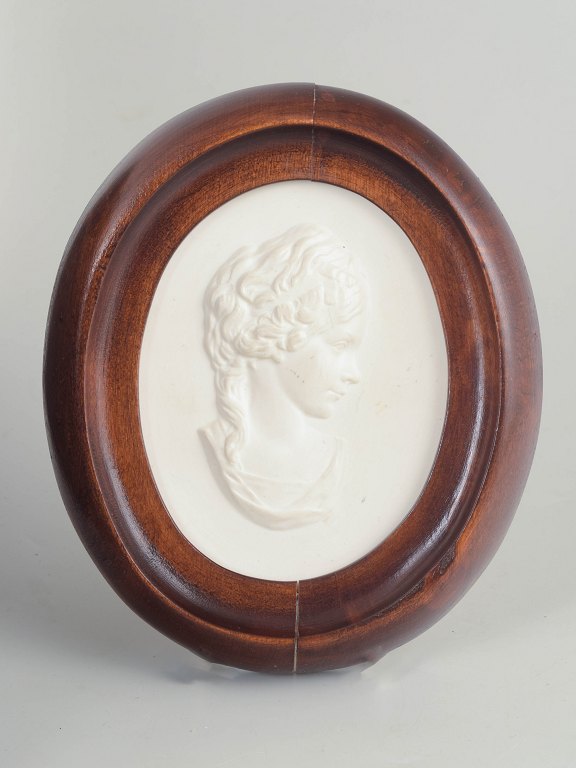 Meissen Biscuit plakette, ca. 1970’erne.