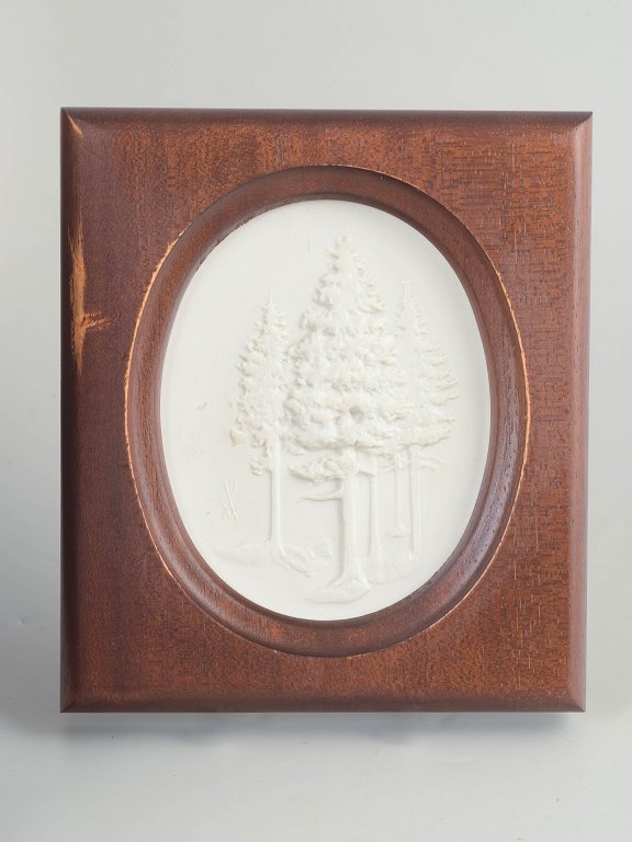 Meissen Biscuit plaque, c. 1970s.