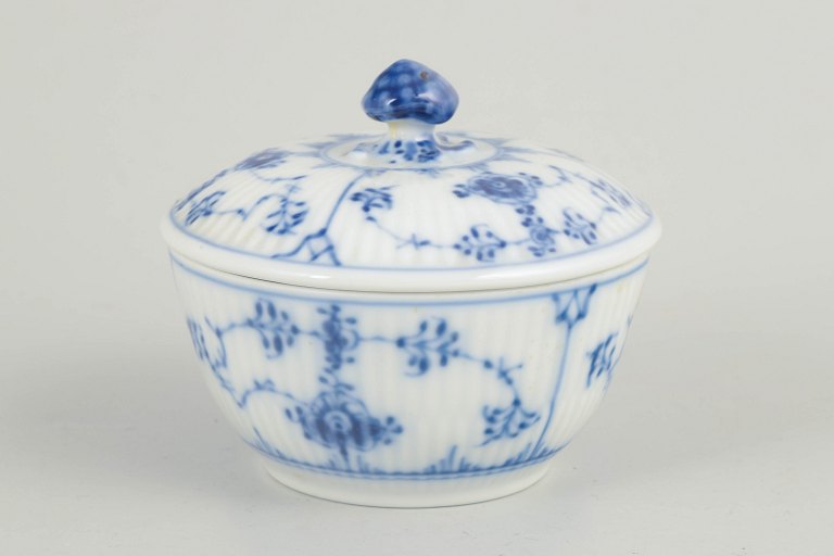 Royal Copenhagen, sugar bowl, Blue Fluted Plain.